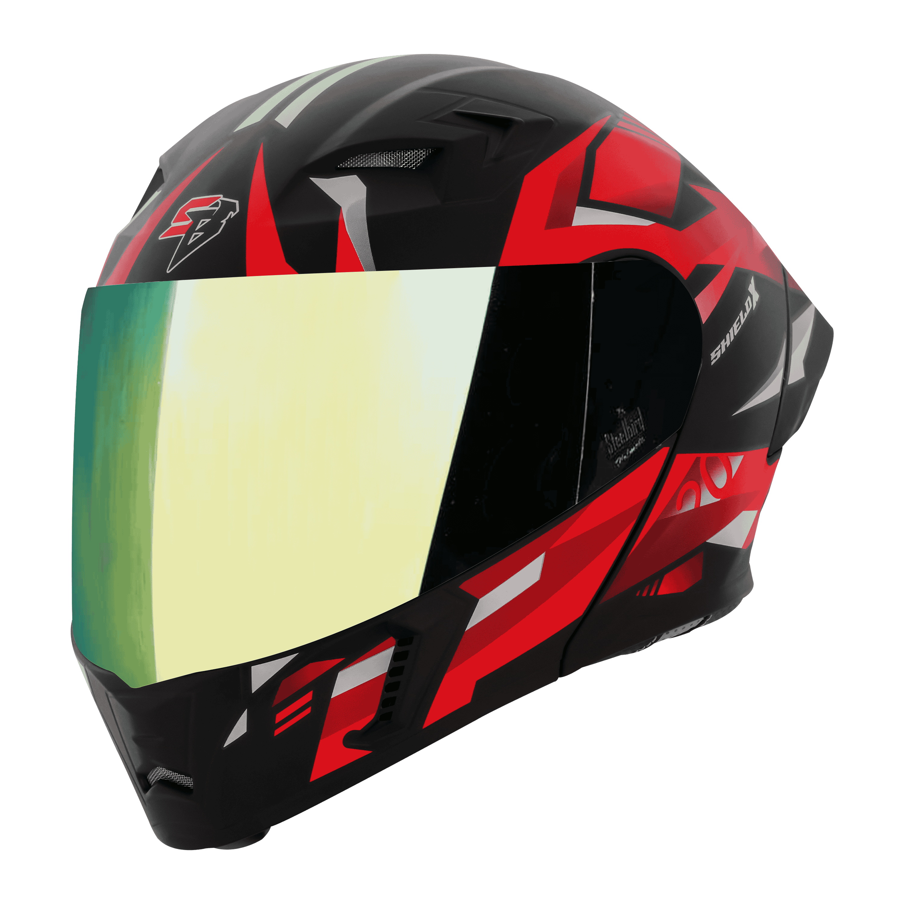 SBA-20 SHIELD X GLOSSY BLACK WITH RED